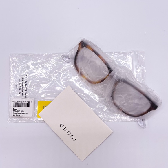 NEW GUCCI GG0490O 003 EYEGLASSES GUCCI GG04900 HAVANA CLEAR - Picture 10 of 11